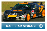 Race Car Signage